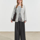 SOMESOWE 2510 波嬉风V领系带开衫