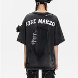 13DE MARZO | SS2404 Logo Broken Back T-shirt Black