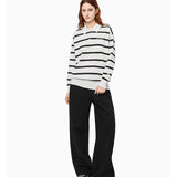 ANN ANDELMAN 2512 长袖Polo领条纹毛织