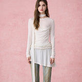 DIANA VEVINA 2512 假两件长袖打底衫