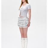 13DE MARZO | 2604 Bear Lacy Bud Skirt Grey