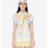 13DE MARZO | 2605 Golf Shirt Two-Piece Set Yellow