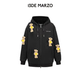 13DE MARZO | 2610 Lumi Star Bear Zip Hoodie Dark Grey