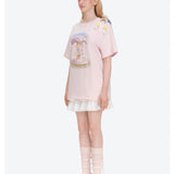 13DE MARZO | 2606 Carousel Bear Printed T-shirt Pink