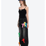13DE MARZO | 2605 Mini Bear Print Vest Black