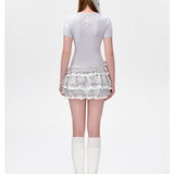 13DE MARZO | 2604 Bear Lacy Bud Skirt Grey