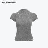 ANN ANDELMAN 2603 银河系列珍珠钻饰半高领短袖