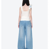 13DE MARZO | 2605 Faux Gem Vest White