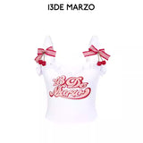 13DE MARZO | 2510 Logo Cherry Stripe Vest