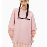 ANN ANDELMAN 2509 假两件植绒Tee 粉