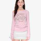 13DE MARZO | 2603 Timeline Print Undershirt Pink