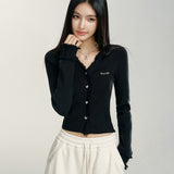 MacyMccoy 2601 V领毛边针织打底 黑