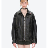 13DE MARZO | 2610 Rolling Stones Faux Leather Jacket Black