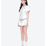 13DE MARZO | 2605 Lines Bear Tight Shirt White