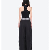 13DE MARZO | 2602 Silver Foil Chain Print Bustier Top Black