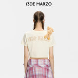 13DE MARZO | SS2404 Doozoo Shoulder Short Top Yellow