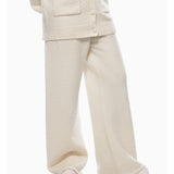 ANN ANDELMAN 2512 肌理感毛织宽松休闲长裤