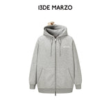 13DE MARZO | 2604 Shine Logo Zip Hoodie Grey