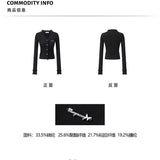 MacyMccoy 2601 V领毛边针织打底 米白