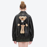 13DE MARZO | 2610 Rolling Stones Faux Leather Jacket Black