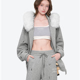 13DE MARZO | 2610 Rolling Stones Bear Zip Hoodie Grey