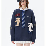 13DE MARZO | 2511 Harry Potter Harry and Weasley Vintage Sweater Navy Blue