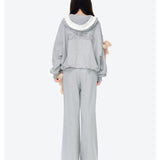 13DE MARZO | 2602 Lace Edge Sweatpants Grey