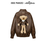 13DE MARZO | 2610 Rolling Stones Faux Leather Jacket Brown