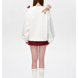 13DE MARZO | 2412 Doozoo Cupid Heart Sweater White