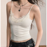VIA PITTI 2601 设计感辣妹蕾丝吊带内搭 米白