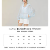 MacyMccoy 2507 蕾丝拼接防晒外套 蓝