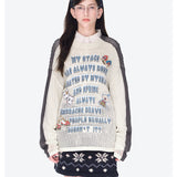 13DE MARZO | 2602 Rebel Clown Bear Hollow Sweater White