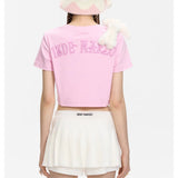 13DE MARZO | SS2404 Doozoo Shoulder Short Top Pink