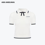 ANN ANDELMAN 2605 半袖蝴蝶结毛织POLO衫