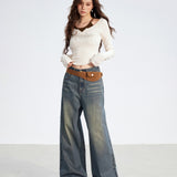 MacyMccoy 2511 假两件蝴蝶Tee 米