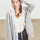 SOMESOWE 2510 波嬉风V领系带开衫