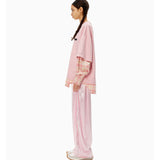ANN ANDELMAN 2509 假两件植绒Tee 粉