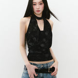 VIA PITTI 2601 设计感链条荡领挂脖收腰背心