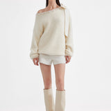 KINGWEN 2512 斜肩钉珠毛衣