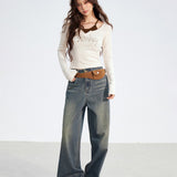 MacyMccoy 2511 假两件蝴蝶Tee 米