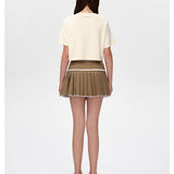 13DE MARZO | 2504 Bear Logo Patch Top White