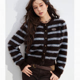 MacyMccoy 2512 水貂绒条纹毛衣