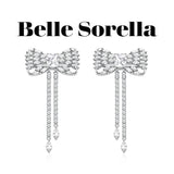 Belle Sorella SS2309 维多利亚蝴蝶结流苏水滴耳环