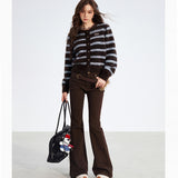 MacyMccoy 2512 水貂绒条纹毛衣