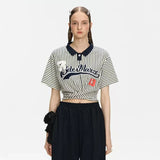 13DE MARZO | SS2404 Cross Bottom Baseball Top White