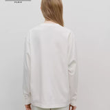 MARITHE 2511 涂鸦图案长袖T恤 白