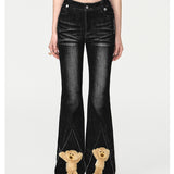 13DE MARZO | 2408 Doozoo Bell-Bottoms Jeans Washed Black