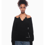 ANN ANDELMAN 2511 假两件烫钻毛织