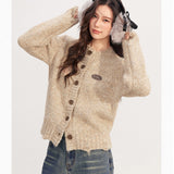 MacyMccoy 2601 彩纱粗针毛衣外套