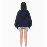 ANN ANDELMAN 2601 休闲套头连帽卫衣 蓝